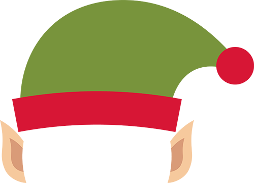Graphics For Elf Hat Graphics - Elf Hat With Ears Clipart (500x362)
