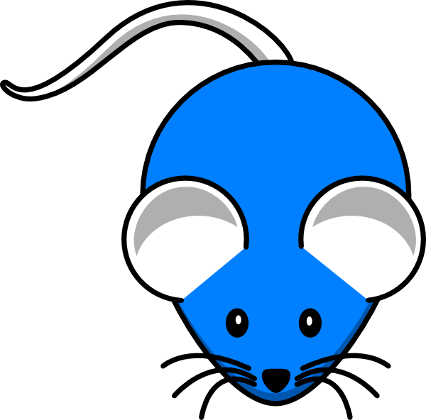 Blue Mouse Clip Art - Easy Mouse Face Drawing (600x592)
