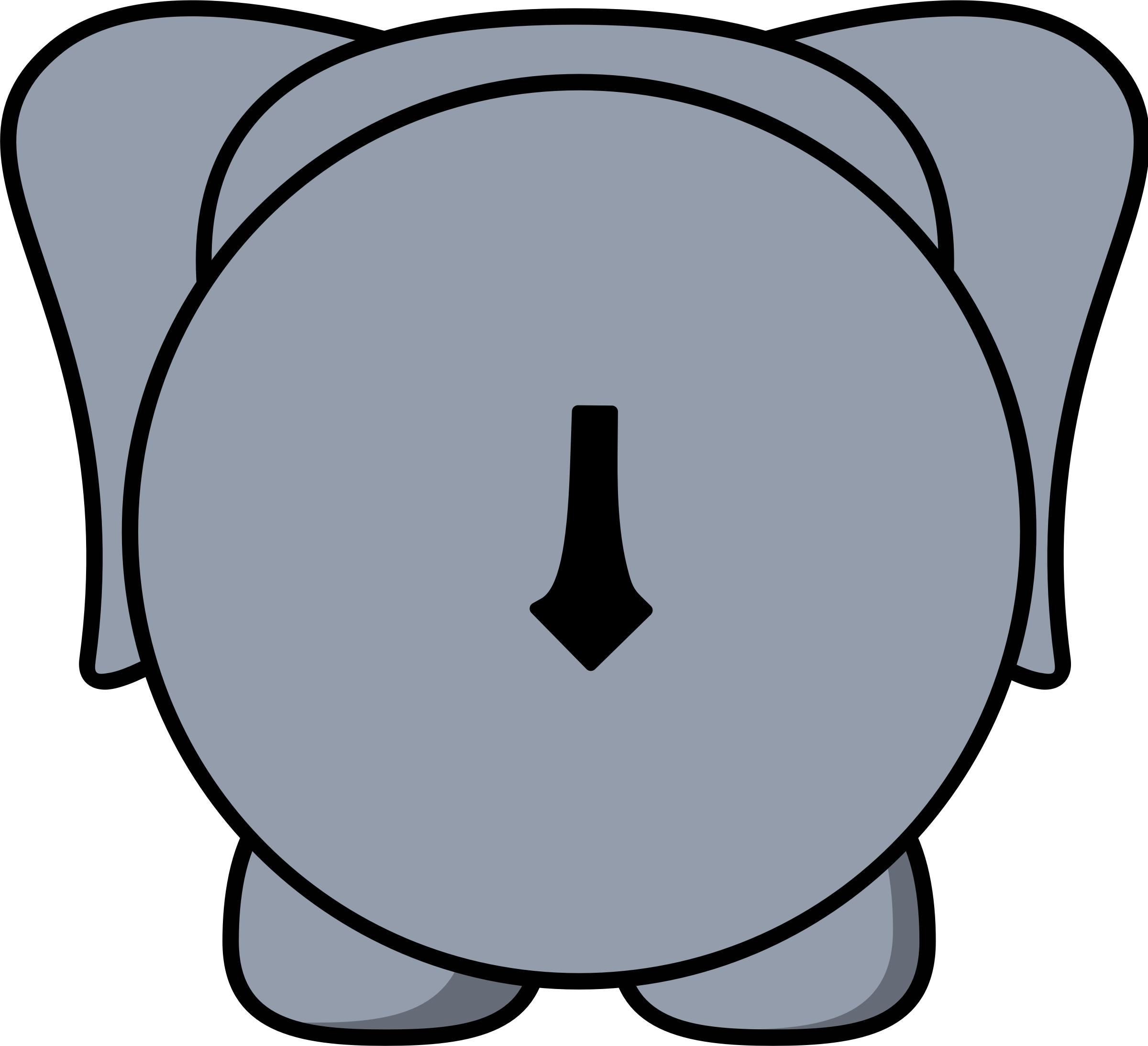 Elephant Back - Back Of An Elephant Clipart (2400x2185)