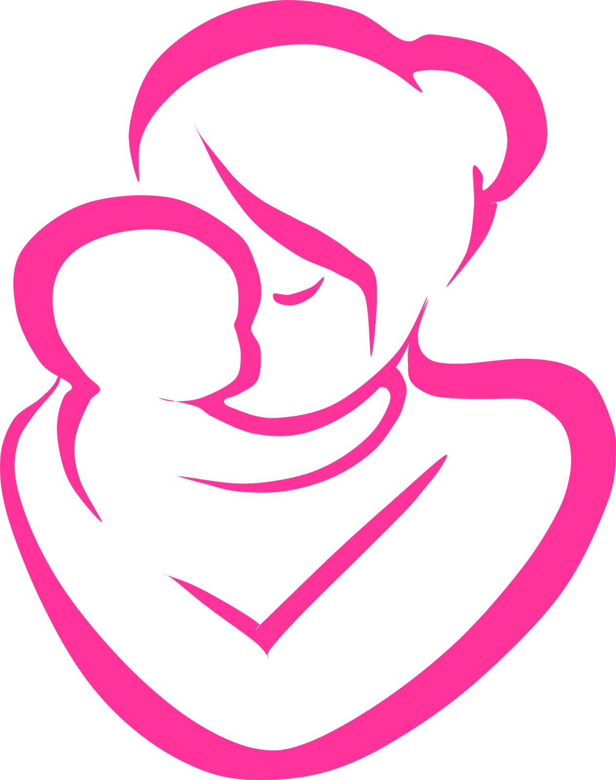 Mother Child Love Clipart - Happy Birthday My Princess Daughter (1264x1600)