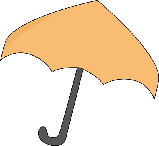 Misc Clipart Umbrella - Orange Umbrella Clipart (559x512)