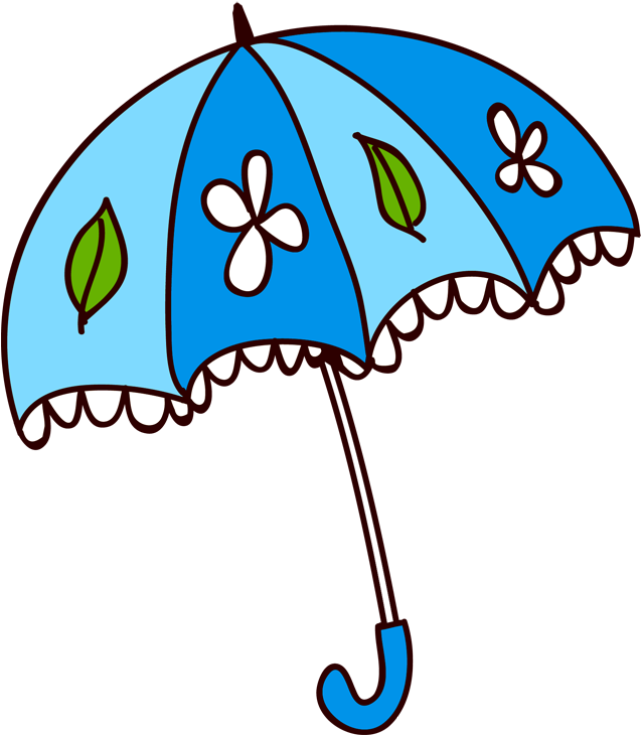 Spring Clipart Umbrella - Umbrellas Spring Clipart (640x755)