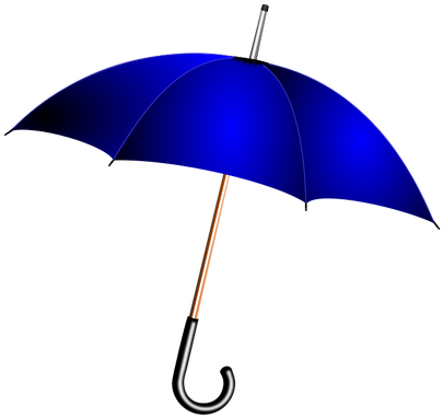 Free To Use & Public Domain Umbrella Clip Art - Blue Umbrella Clipart (450x457)