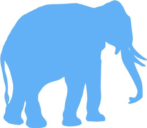 Tropical Blue Elephant Icon - Elephant Icon File Png (512x512)