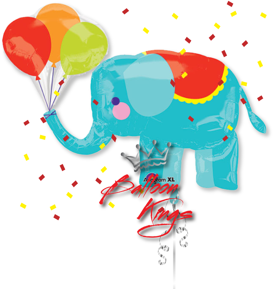 Circus Elephant - Balloon Foil Shape Circus Elephant (1280x1280)