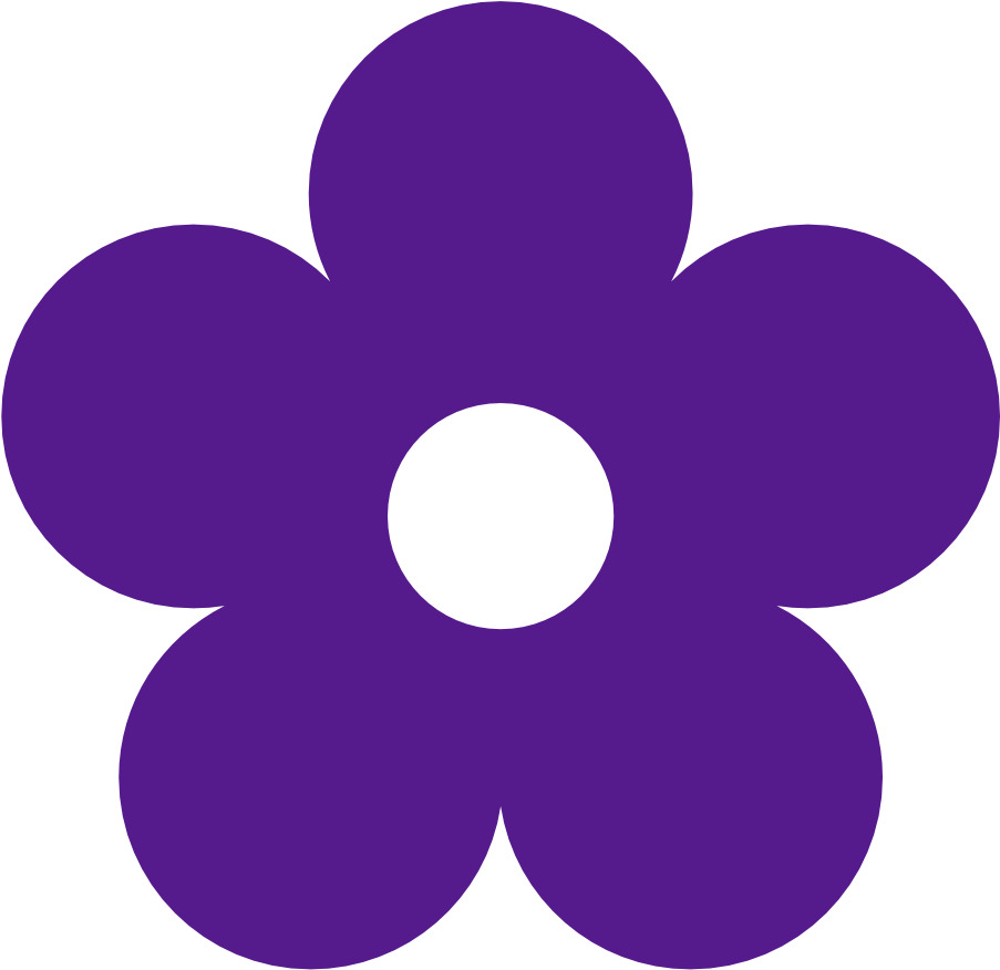 Purple Flowers Clip Art - Clip Art Purple Flower (999x990)