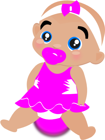 Its Baby Shower Clip Art - Baby Black Girl Clipart (450x594)