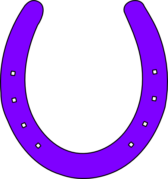 Horse Shoe Purple Clip Art At Clipart - Horse Shoe Clip Art Purple (558x595)