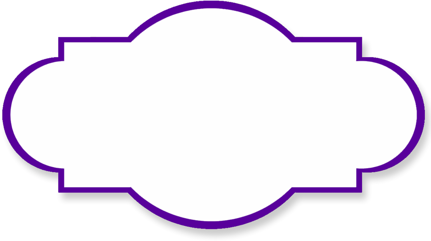 Purple Wedding Borders Clipart - Black And White Shape Clipart (1513x870)