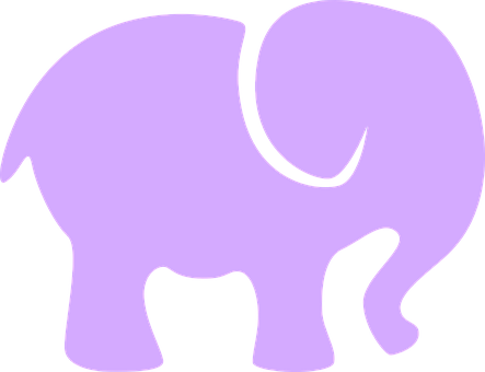 Elephant Baby Decoration Silhouette Design - Silueta De Un Elefante Bebe (443x340)