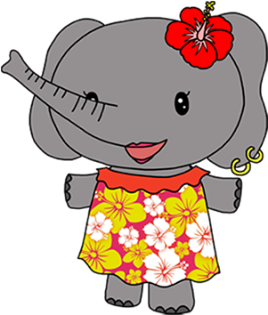 E - Elegant Elephant - Cartoon (450x450)