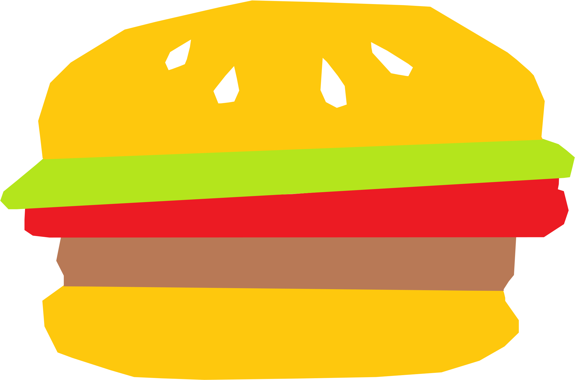 Burger Clipart Wallpaper Yellow - Burger Png (2400x1582)