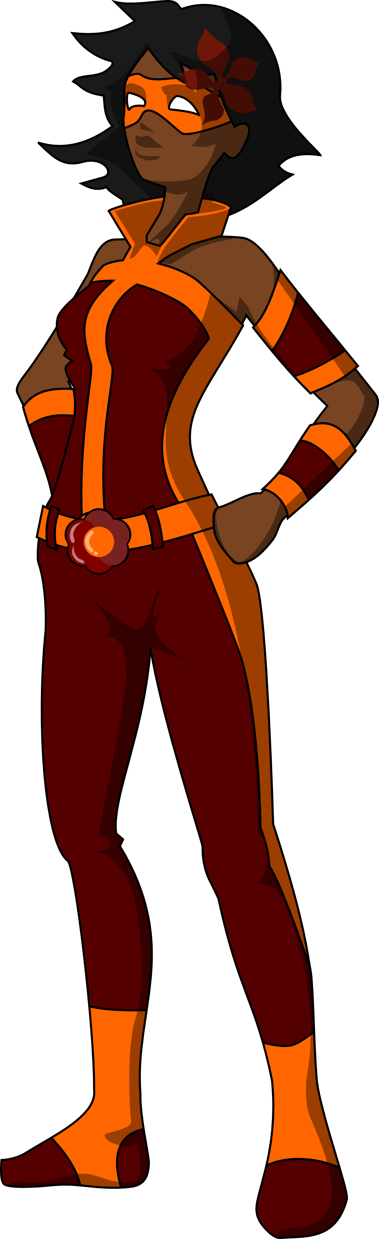 Free Superheroine Dark - Cartoon Heroine (1229x4016)