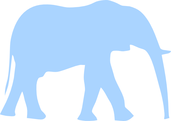 How To Set Use Blue Elephant Svg Vector - African Rainforst Elephants Are Blue (600x423)