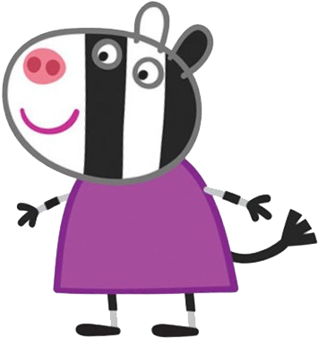 Zoe Zebra - Amiga De Peppa Pig (394x406)