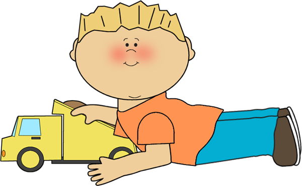 Clipart Children - Clip Art Boy Playing (600x371)