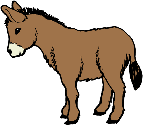 Donkey Clipart - Clipart Donkey (500x438)