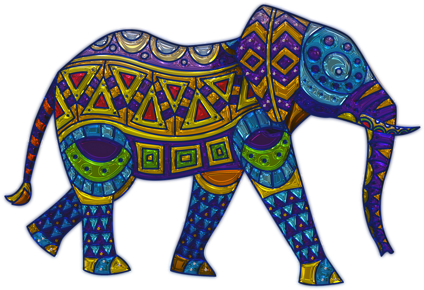 Download Png Image Report - Elephant Art Png (940x720)