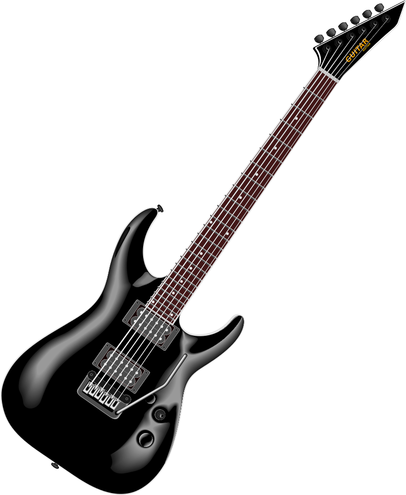 Cartoon Guitar Clip Art Png - Ltd Guitar Andy James (819x1023)
