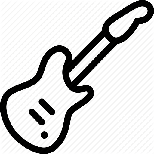 Acoustic Creative Electric Grid Guitar Instrument Music - Guitar Icon Outline (512x512)