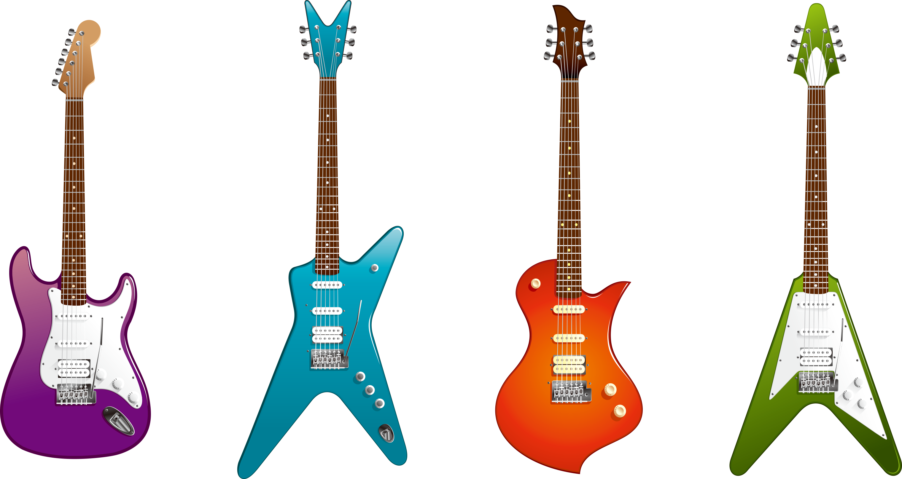 Electric Guitar Musical Instrument Clip Art - Fender Stratocaster (3041x1616)