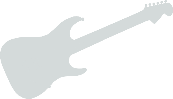 White Guitar Outline Png (600x344)