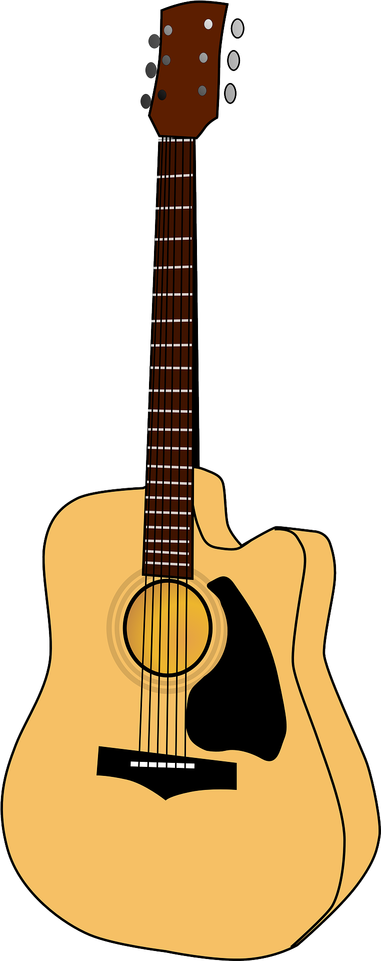 Acoustic Guitar Music Clip Art - Acoustic Guitar Music Clip Art (960x1920)