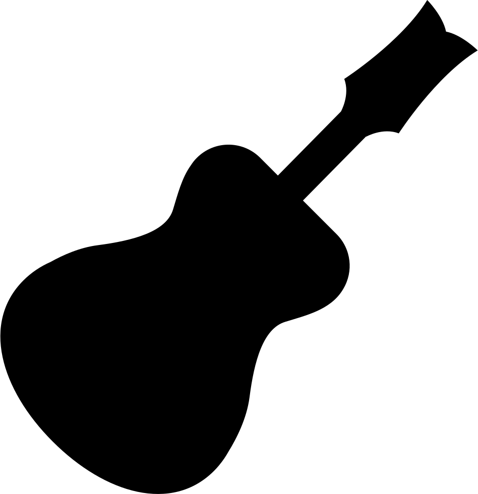 Traditional Guitar Black Silhouette Shape Svg Png Icon - Siluetas De Instrumentos Musicales (948x980)