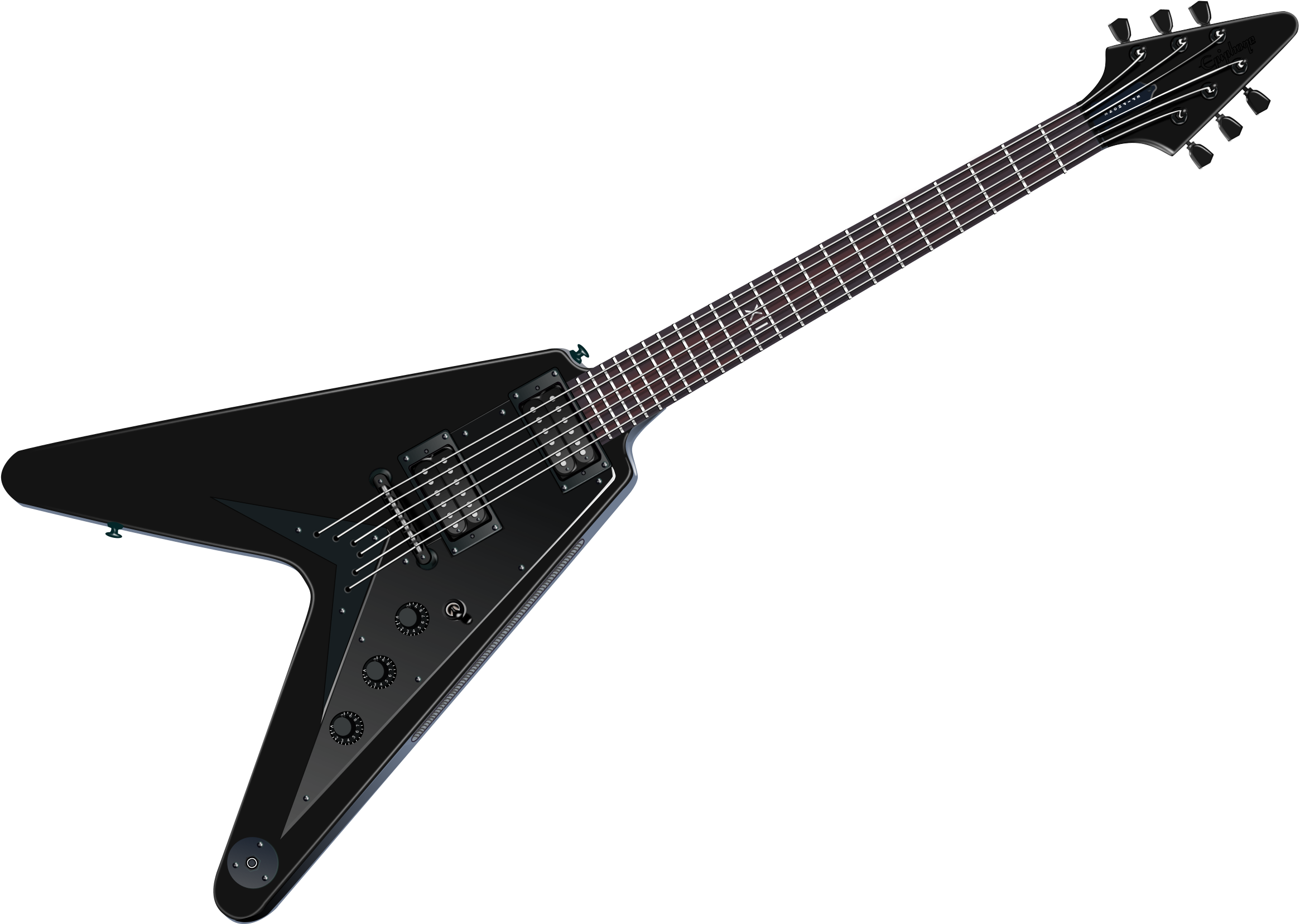 V Black Guitar - Gibson Flying V Black (2400x1697)