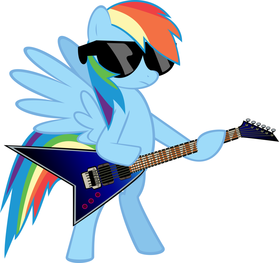 Absurd Res, Artist - My Little Pony Rainbow Dash Guitar (1086x1024)