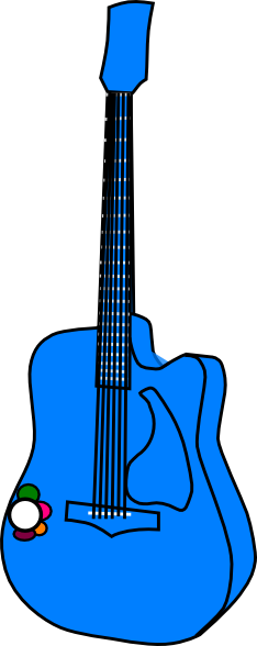 Blue Guitar Clip Art (234x588)