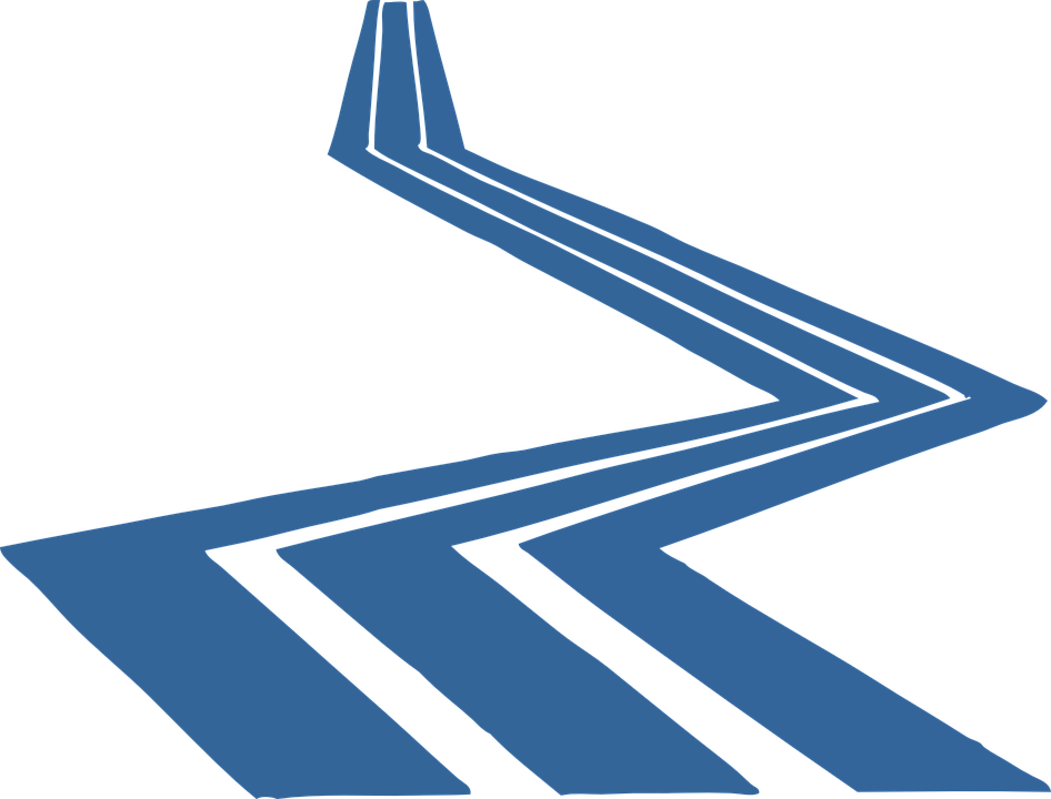 Clipart Of Zig Zag Street Zigzag Road Pencil And In - Zigzag Road Clipart (1280x973)