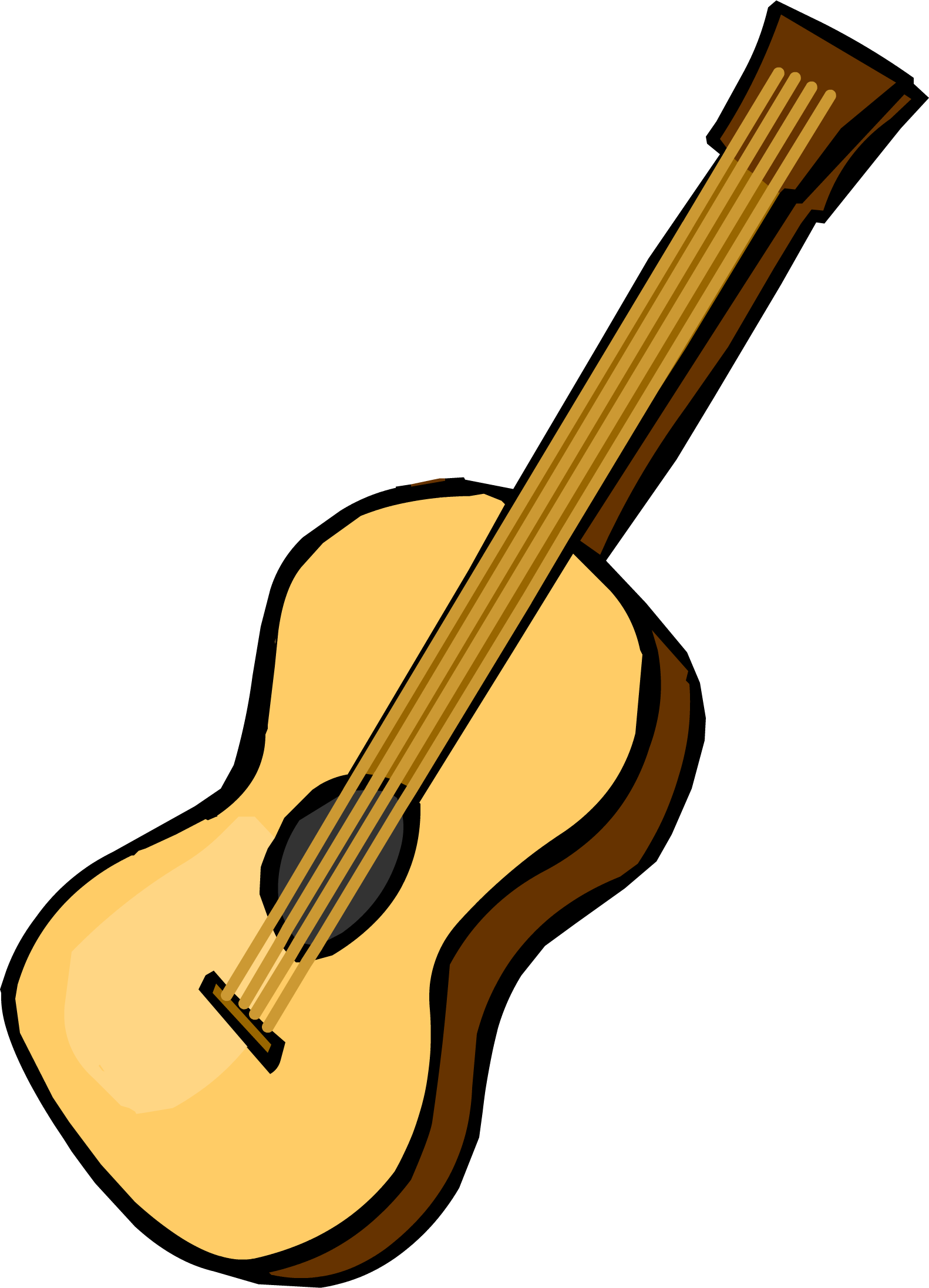 Acoustic Guitar - Club Penguin Acoustic Guitar (1582x2193)