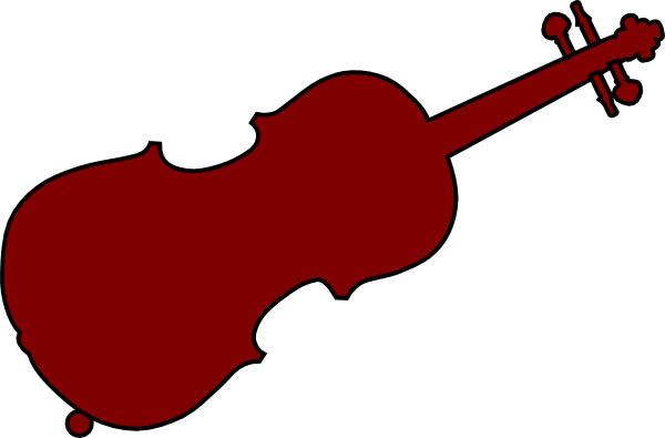 Brown Fiddle Clip Art - Violin Vector (600x395)
