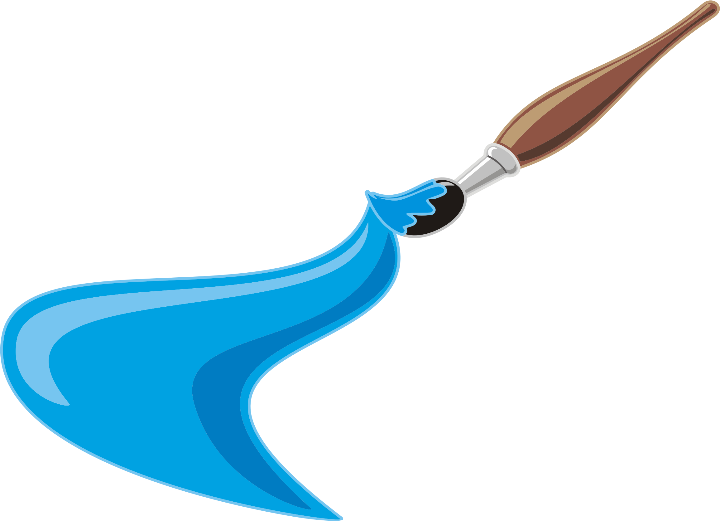 Blue Clipart Paintbrush Pencil And In Color Blue - Paint Brush Clip Art (2310x1670)