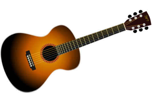 Guitar With Name 2 Clip Art At Clker - Vintage Les Paul V100 (600x424)