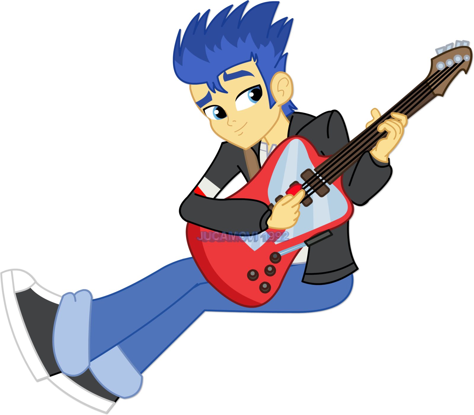 Flash Sentry Playing The Guitar By Jucamovi1992 - Flash Sentry Pony Guitar (1600x1400)