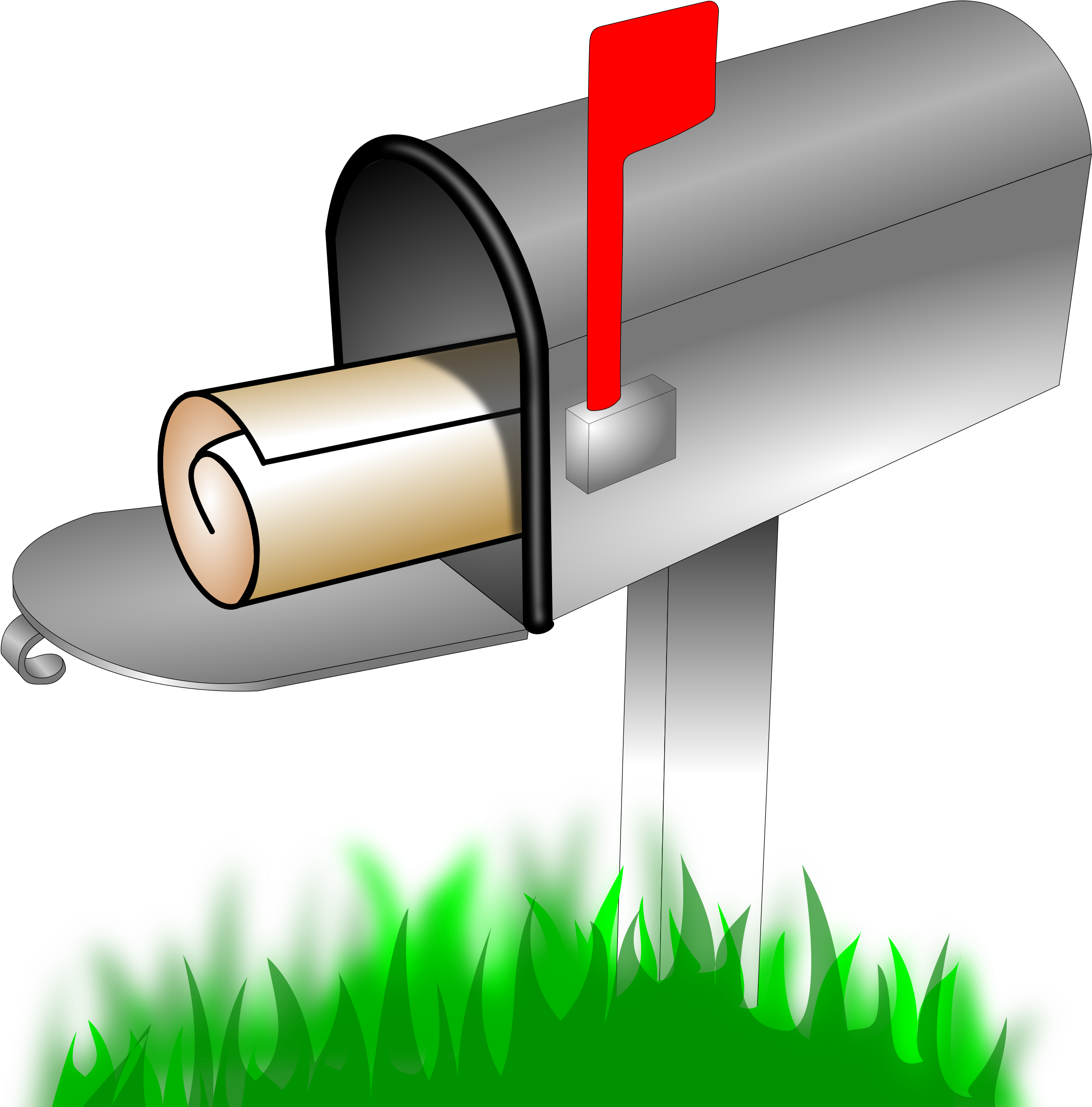 Mailbox Mail Clip Art Free Furthermore Mary Had A Little - Dessin Boite Aux Lettres (2400x2400)