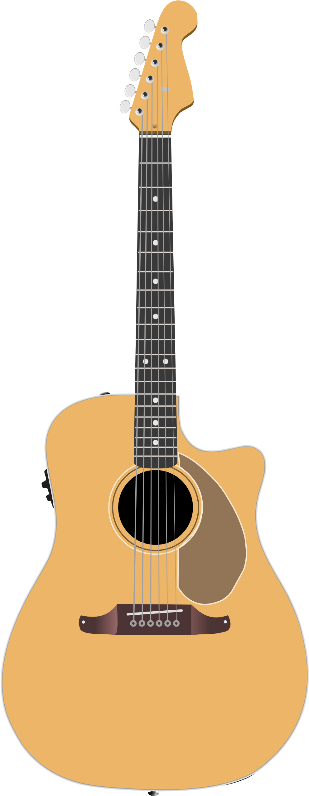 Guitar Clipart Acoustic Vector - Fender Sonoran Sce Wildwood Iv Acoustic-electric Guitar (2560x2560)