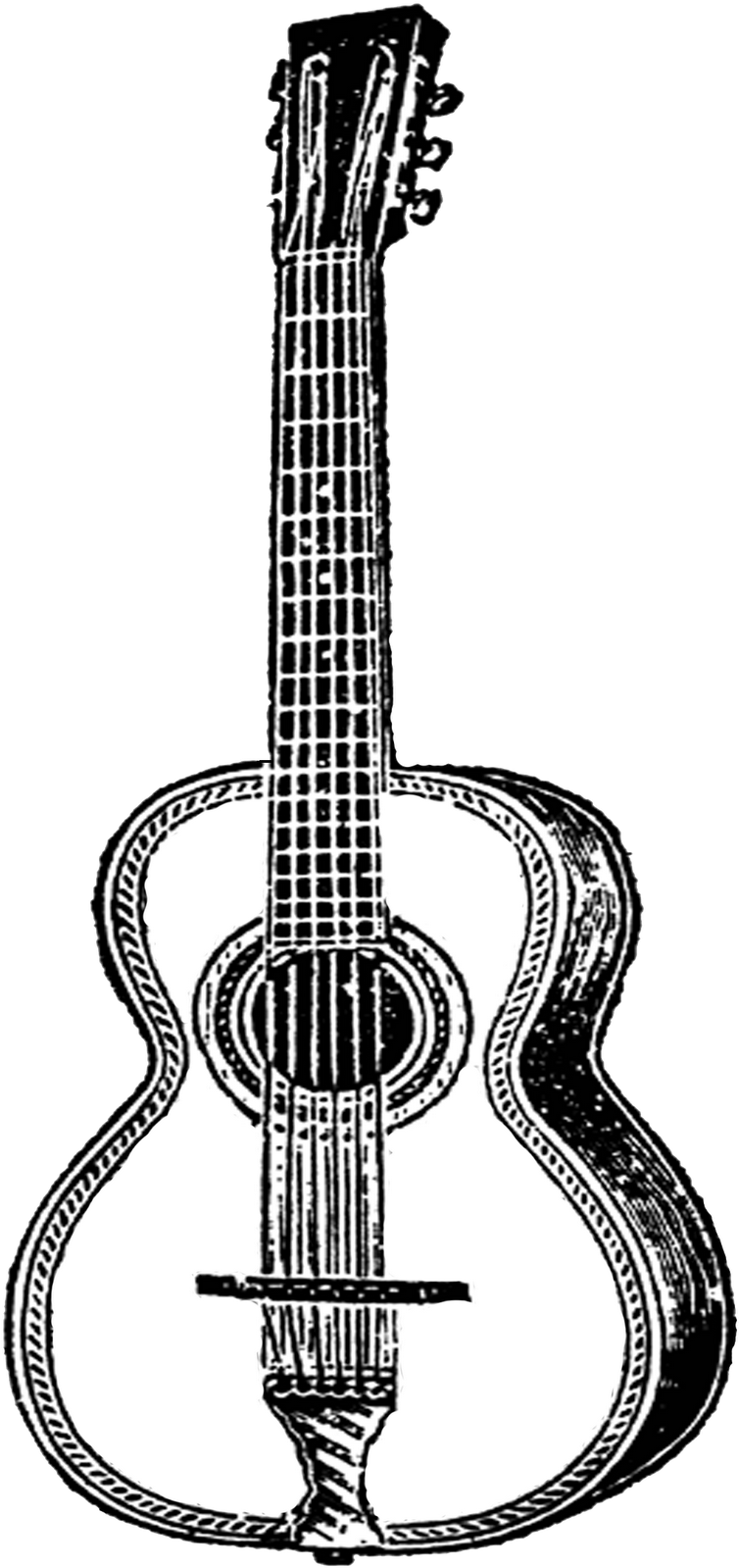 Guitar Transparent Clipart - Acoustic Guitar Clip Art (771x1600)