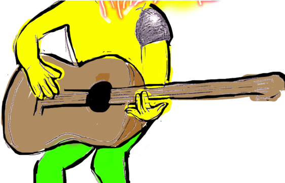 Acoustic Guitar Clipart - Cartoon (640x360)