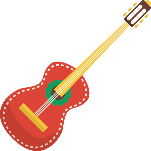 Spanish Guitar Icon - Mexican Guitar Clipart Transparent (512x512)