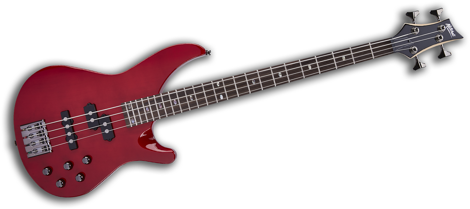 Mb300tr Mitchell Electric Bass Guitar Transparent Red - Mitchell Bass Mb200 (1600x721)