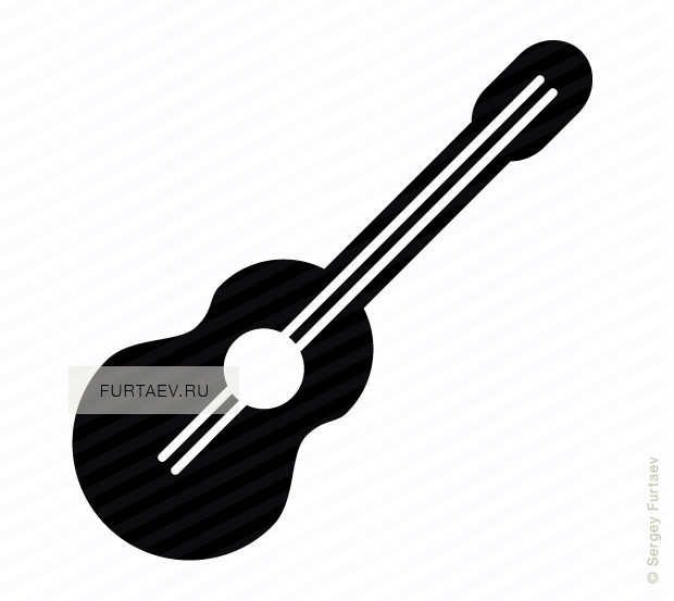 Vector Icon Of Acoustic Guitar - Acoustic Guitar (620x553)