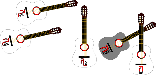 Free Vector Rock Guitars Clip Art - Guitar (600x289)