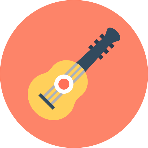 Acoustic Guitar Free Icon - Circle (512x512)