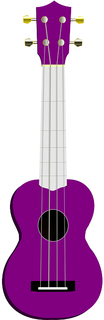 Guitar, Acoustic Guitar, Lilac, Violet - Ukulele Clip Art (320x640)