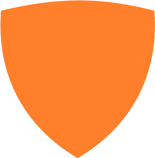 Large Shield Clip Art At Clker - Orange Shield Logo Png (600x596)