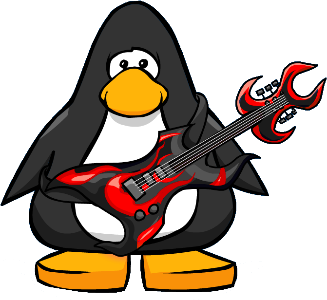 Rockin' Guitar Player - Me Background Id Club Penguin (729x633)