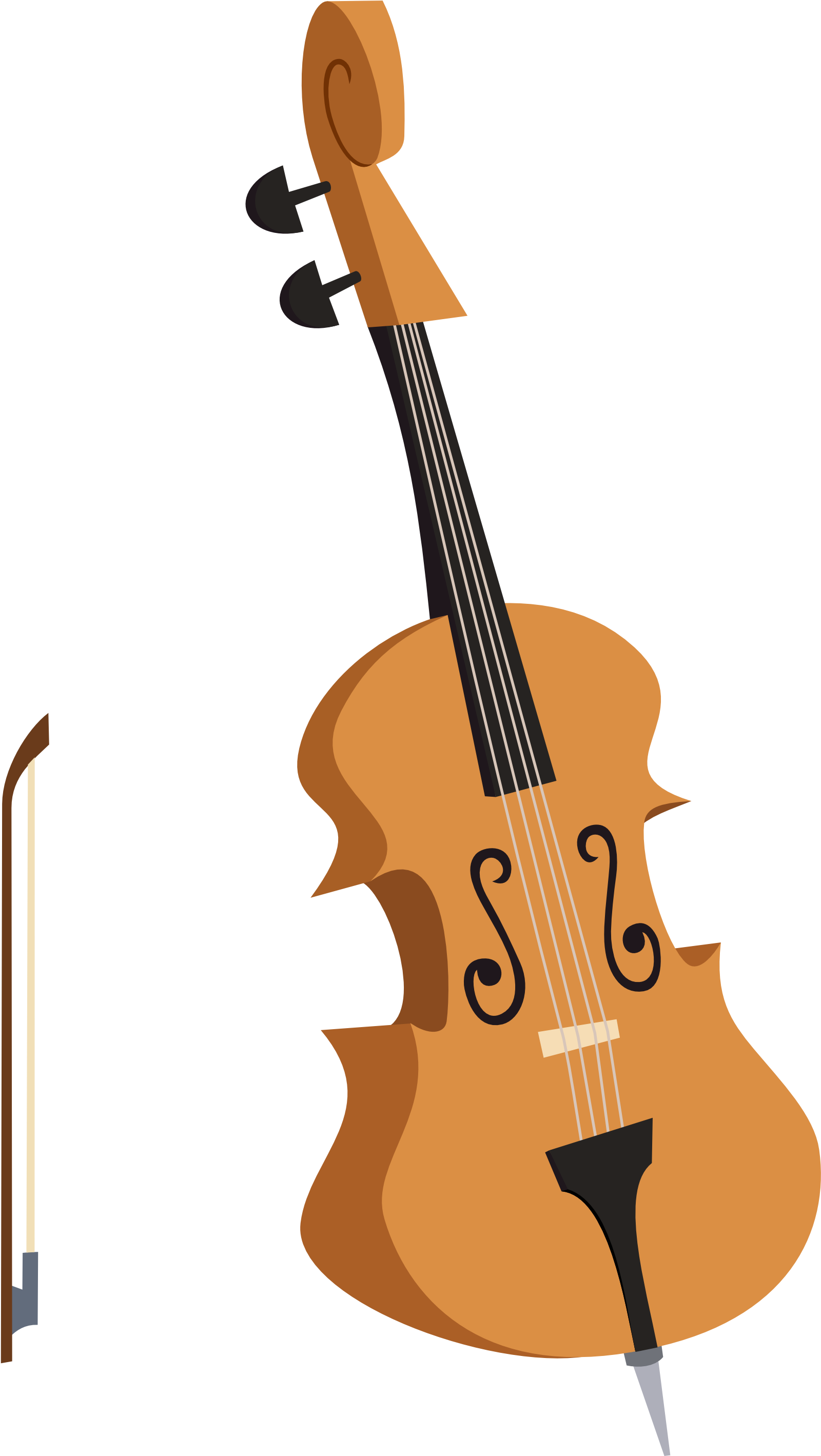 Double Bass Cello Clipart - Octavia Pony (2000x2958)